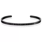 MANTRABAND JUST KEEP SWIMMING 繼續向前游就對了 新款灰銀手環