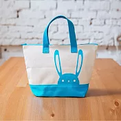 Bo Bonny 啵啵妮_雙色拉鍊式托特包 手提袋 100%純棉帆布