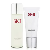 sk-ii 亮采化妝水160ml+全效活膚潔面乳120g(百貨專櫃貨)