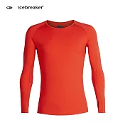 【紐西蘭Icebreaker 】男 ZONE 網眼透氣保暖長袖上衣-BF200 / IB104355-601XL橘紅