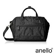 anello 厚實質感混色紋理手提肩背包 黑色