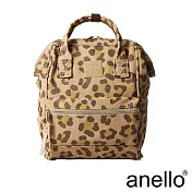 anello 俏皮豹紋花色口金式後背包 米色x咖啡色