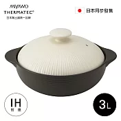 MIYAWO日本宮尾 IH系列9號耐溫差陶土湯鍋 3L-經典雛菊 (可用電磁爐)