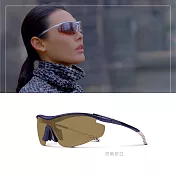 『專業運動』Siraya  ZETA 德國蔡司 抗UV 運動太陽眼鏡-釣魚、跑步系列(棕色鏡片) 亮紫拼白