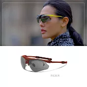 『專業運動』Siraya DELTA德國蔡司 抗UV 運動太陽眼鏡-釣魚、腳踏車系列((灰色鏡片) 亮紅配黑