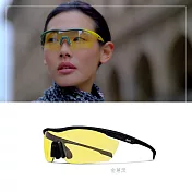 『專業運動』Siraya GAMMA 德國蔡司 抗UV 運動太陽眼鏡-腳踏車、跑步、登山系列 (黃色鏡片) 金蔥黑