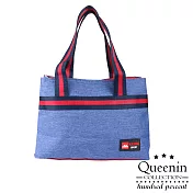 DF Queenin流行 - 簡約風潮羽量輕巧手提小方包-共3色藍