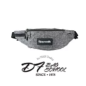DF BAGSCHOOL -型男防潑水多扣帶可插卡式腰包灰
