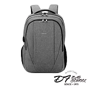 DF BAGSCHOOL - 多功能防盜雙肩包USB旅行後背包-共2色灰色