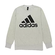 Adidas 男 Essentials大Logo長袖上衣S灰
