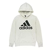 Adidas 男 Essentials Linear連帽上衣M米白
