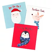 微笑過聖誕 耶誕盒卡3款共18入【Hallmark-卡片 聖誕節系列】