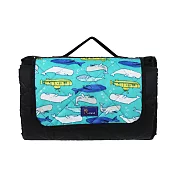 Roland 防潑水野餐墊/海灘墊微笑鯨魚微笑鯨魚