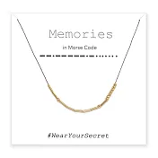 【 beq Pettina 】 紐約時尚品牌 Morse Code 摩斯密碼項鍊 - Memories 記憶 Wear Your Secret