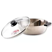 潔豹康潔304不鏽鋼雙格火鍋_30cm