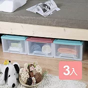 《真心良品》雅特抽屜式收納箱(35L)3入組 莓果紅