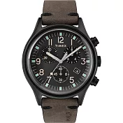 【TIMEX】 天美時 MK1 Chrono系列 三眼計時潮流軍錶 (黑/深咖啡 TXTW2R96500)