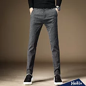 <現貨+預購>磨毛細格紋休閒長褲 三色-HeHa-29（灰色）