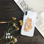 INJOYmall for iPhone 6+ 貼玻璃俏皮貓 防摔耐震 亮面手機殼 保護殼