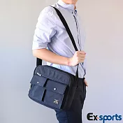 Ex-Sports亞克仕 休閒公事包-黑格調黑色