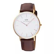 Daniel Wellington鄉村時光皮革錶組-棕色-DW00100006COMBO/40mm