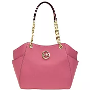 MICHAEL KORS 金屬鍊揹帶托特包-鬱金香粉（現貨+預購）鬱金香粉