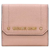 MICHAEL KORS 荔枝紋三折短夾-粉紅（現貨+預購）粉紅