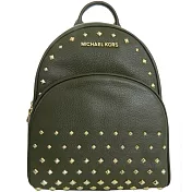 MICHAEL KORS 荔枝紋鉚釘後背包-墨綠（現貨+預購）墨綠