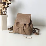 【SoLoMon 皮件設計】BOXER系列 蓋式水桶包小羊皮 真皮斜背包 咖啡色