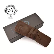 Manufactus 義大利四入裝真皮筆袋 | E495_LW 霧面咖啡