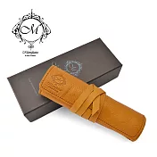 Manufactus 義大利四入裝真皮筆袋 | E495_LB 霧面棕