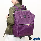 Ex-Sports亞克仕 後背包-行李箱袋-附拉桿紫色