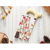 《Merry Sticks 悅杖》繽紛生活折疊手杖 -象牙白紅玫瑰