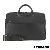 TUCANO Duetto 質感亮面時尚電腦包15吋  黑