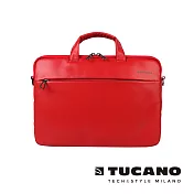 TUCANO Fina Premium MacBook 13吋義大利真皮側背包-紅