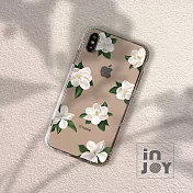 INJOYmall for iPhone X / XS 柔白香氛花朵 防摔耐震 亮面手機殼 保護殼