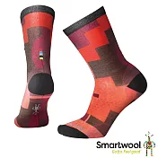 Smartwool 女Print系列中長襪-Stairway M酒紅