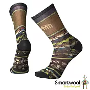 Smartwool 男Print系列中長襪-Bird Geo L褐