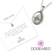 Dogeared sisters 手工刻字鵝卵石項鍊 925純銀 閨密好姊妹