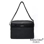 Roberta Colum - 職人潮流尊爵牛皮斜背側背包黑