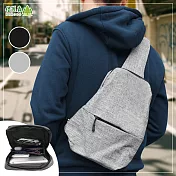 Beroso 倍麗森 素面防潑水防盜包休閒防盜防水斜背單肩包-灰色