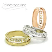 日本製-2連風水鑽戒指 -玫瑰金#3