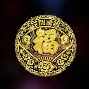 時尚壁貼 - 花開富貴-金 (二入)