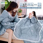 Beroso 倍麗森 多功能保暖加厚羽絨毛加大保暖懶人被毯-2019-建議-聖誕禮物-交換禮物-實用-適用-送禮-三色可選-鯨魚藍