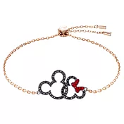 奧地利SWAROVSKI MICKEY & MINNIE 玫瑰金手鍊