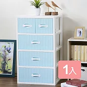 《真心良品》安柏加寬2+3抽收納櫃附輪135.5L-1入 藍色