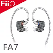 FiiO FA7 樓氏四單元動鐵MMCX單晶銅鍍銀可換線耳機稜黑