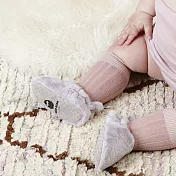 英國 POCONIDO 手工嬰兒絨絨鞋 (個性灰)6-12個月