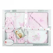 美國 Elegant kids【粉色小蝴蝶6件式彌月禮盒】3025-P