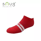 【sNug十秒除臭襪】經典時尚船型襪（25-27）紅白